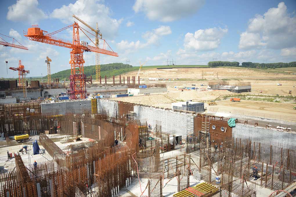 Аренда стационарного бетононасоса при строительстве атомной станции Курск